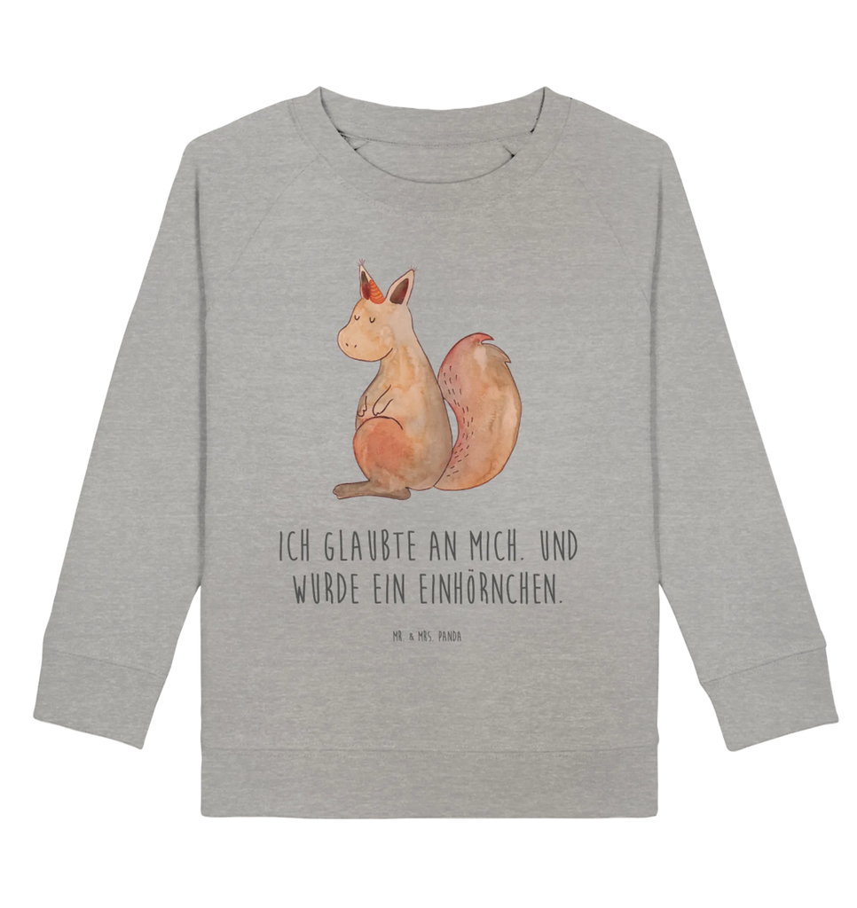 Organic Kinder Pullover Einhörnchen Glaube Kinder Pullover, Kinder Sweatshirt, Jungen, Mädchen, Einhorn, Einhörner, Einhorn Deko, Pegasus, Unicorn, Einhörnchen, Eichhörnchen, Eichhorn