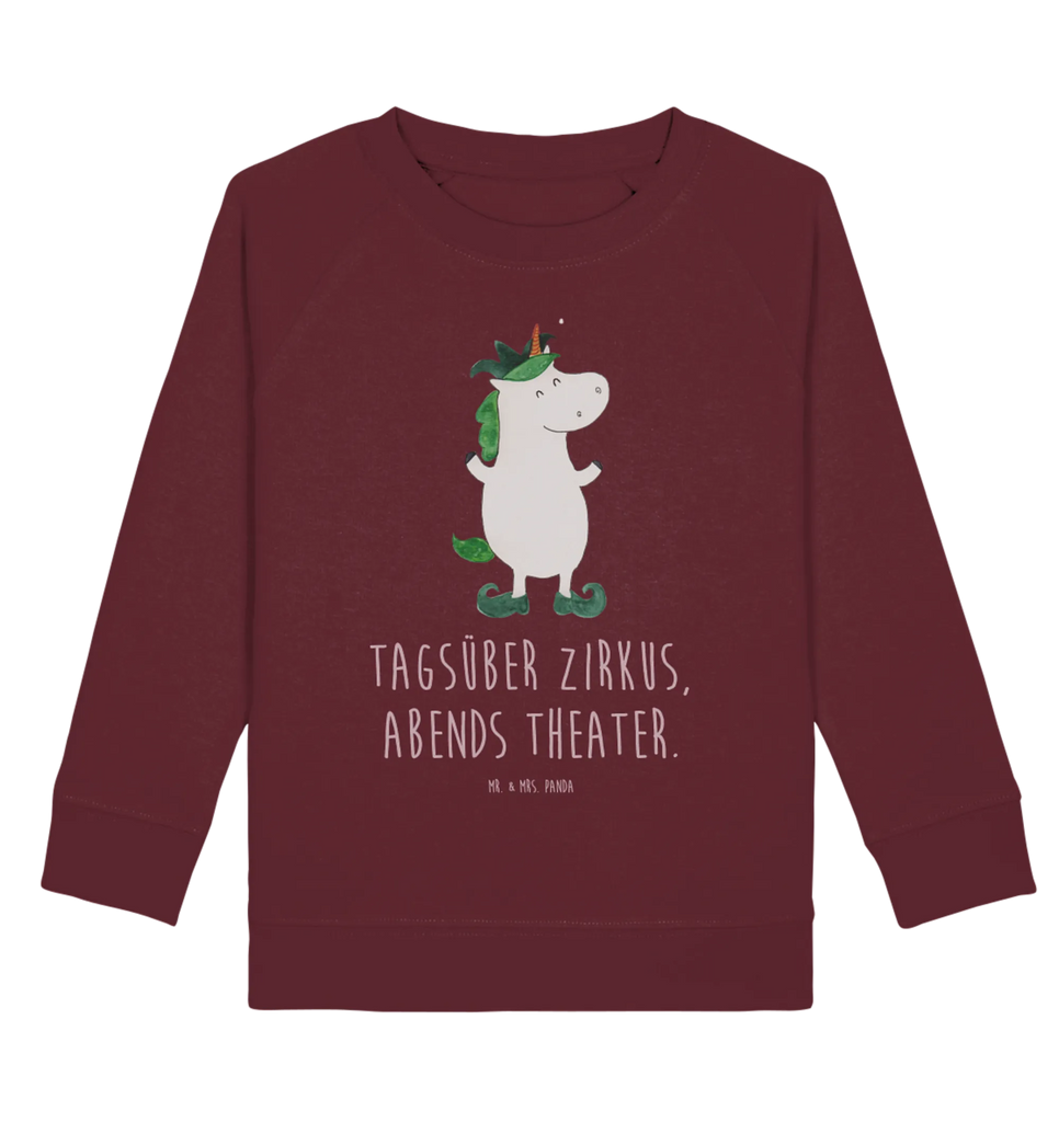 Organic Kinder Pullover Einhorn Joker Kinder Pullover, Kinder Sweatshirt, Jungen, Mädchen, Einhorn, Einhörner, Einhorn Deko, Pegasus, Unicorn, Hofnarr, Kasper, Gaukler, Mittelalter