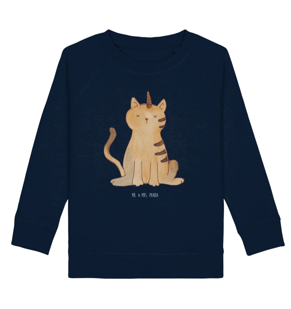 Organic Kinder Pullover Einhorn Katze Kinder Pullover, Kinder Sweatshirt, Jungen, Mädchen, Einhorn, Einhörner, Einhorn Deko, Pegasus, Unicorn, Katzer, Mieze, Regenbogen, Glitzer, Einhornpower, Erwachsenwerden, Katze, Katzenhorn, Einhornkatze, Kittyhorn