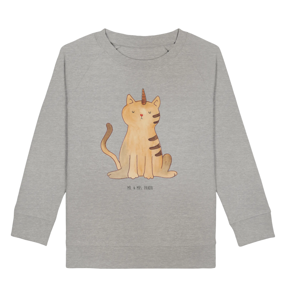 Organic Kinder Pullover Einhorn Katze Kinder Pullover, Kinder Sweatshirt, Jungen, Mädchen, Einhorn, Einhörner, Einhorn Deko, Pegasus, Unicorn, Katzer, Mieze, Regenbogen, Glitzer, Einhornpower, Erwachsenwerden, Katze, Katzenhorn, Einhornkatze, Kittyhorn