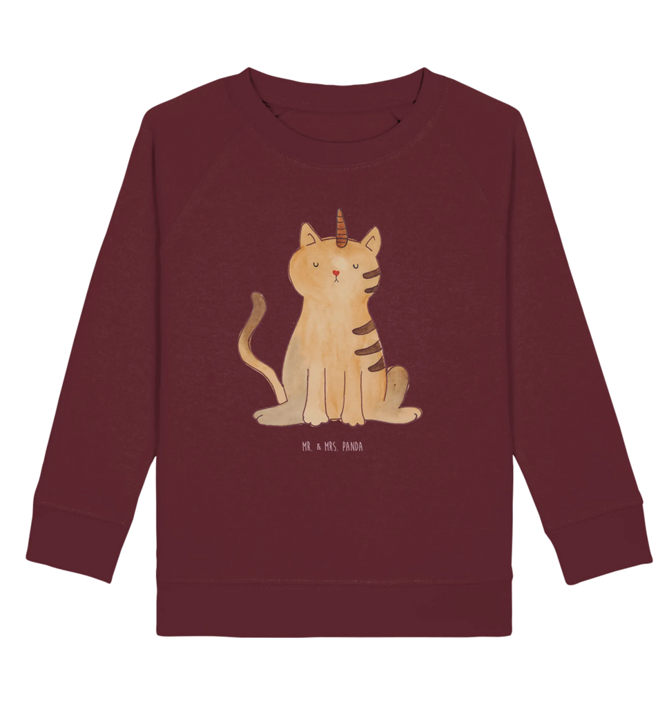 Organic Kinder Pullover Einhorn Katze Kinder Pullover, Kinder Sweatshirt, Jungen, Mädchen, Einhorn, Einhörner, Einhorn Deko, Pegasus, Unicorn, Katzer, Mieze, Regenbogen, Glitzer, Einhornpower, Erwachsenwerden, Katze, Katzenhorn, Einhornkatze, Kittyhorn