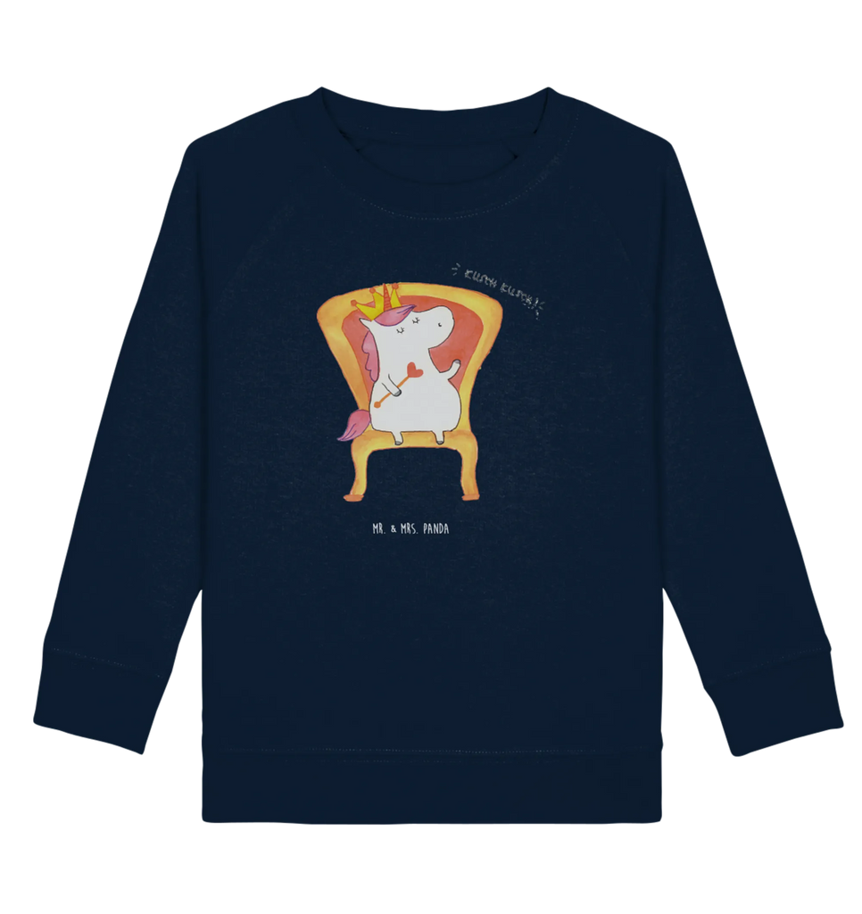 Organic Kinder Pullover Einhorn König Kinder Pullover, Kinder Sweatshirt, Jungen, Mädchen, Einhorn, Einhörner, Einhorn Deko, Pegasus, Unicorn, König, Präsident, Bundeskanzler, Herrscher, Kaiser, Prinzessin, Krone