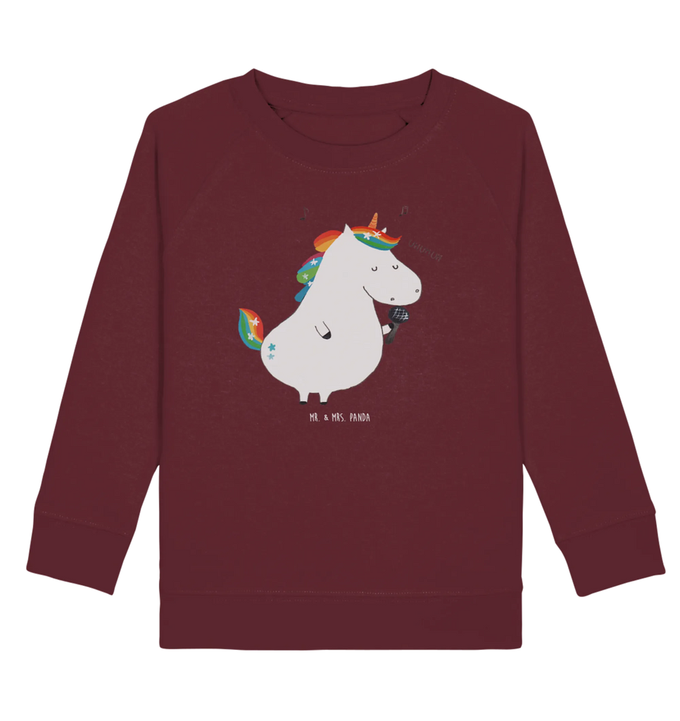 Organic Kinder Pullover Einhorn Sänger Kinder Pullover, Kinder Sweatshirt, Jungen, Mädchen, Einhorn, Einhörner, Einhorn Deko, Pegasus, Unicorn, Glitzer, Konfetti, Party, Geburtstag, Feier, Fest, Disco, Sängerin, Sänger, Freundin