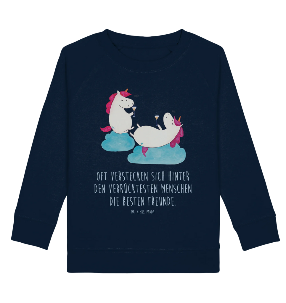 Organic Kinder Pullover Einhorn Sekt Kinder Pullover, Kinder Sweatshirt, Jungen, Mädchen, Einhorn, Einhörner, Einhorn Deko, Pegasus, Unicorn, Freundinnen, Freundin, BFF, Sekt, Mädelsabend, Spaß, Party, Korken, Anstoßen, Beste