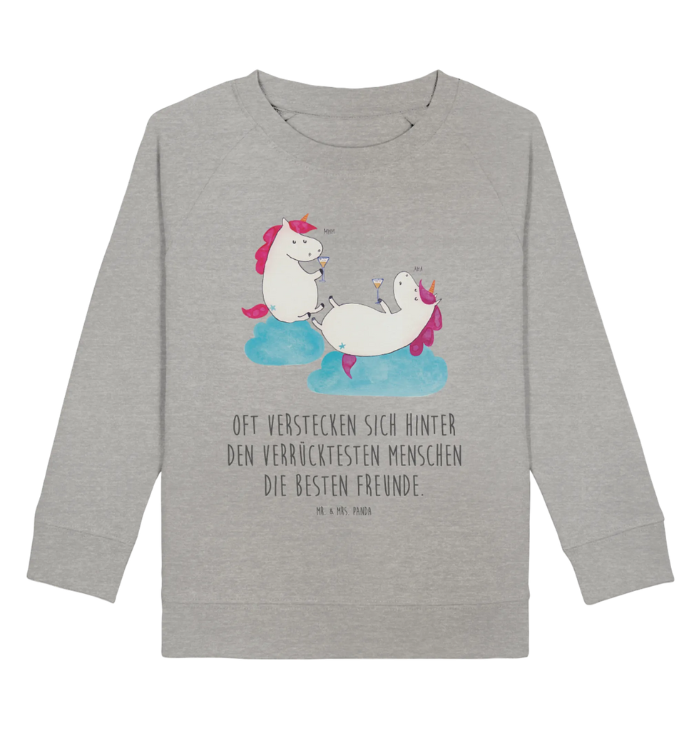 Organic Kinder Pullover Einhorn Sekt Kinder Pullover, Kinder Sweatshirt, Jungen, Mädchen, Einhorn, Einhörner, Einhorn Deko, Pegasus, Unicorn, Freundinnen, Freundin, BFF, Sekt, Mädelsabend, Spaß, Party, Korken, Anstoßen, Beste