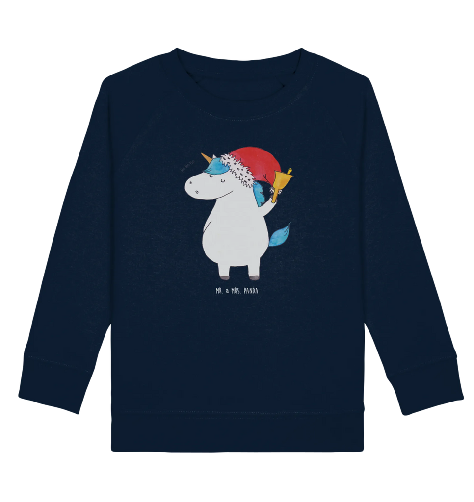 Organic Kinder Pullover Einhorn Weihnachtsmann Kinder Pullover, Kinder Sweatshirt, Jungen, Mädchen, Einhorn, Einhörner, Einhorn Deko, Unicorn, Gin, Schokolade, Schoki, Weihnachten, Weihnachtsmann, Nikolaus, Wunschzettel, Wunschliste, Feenstaub