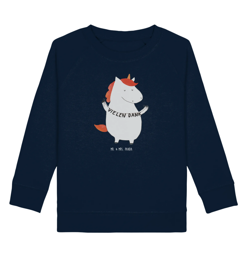 Organic Kinder Pullover Einhorn Vielen Dank Kinder Pullover, Kinder Sweatshirt, Jungen, Mädchen, Einhorn, Einhörner, Einhorn Deko, Pegasus, Unicorn, Danke, vielen Dank, Dankeschön, Danksagung