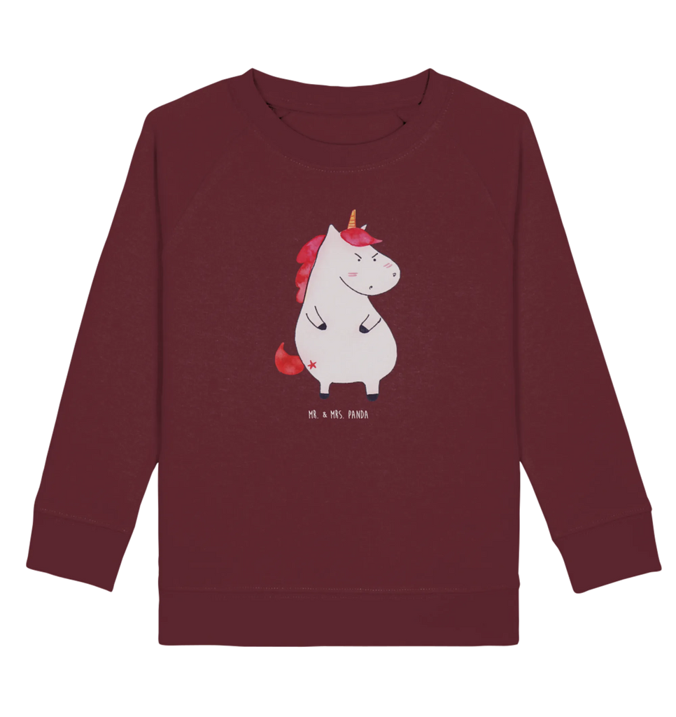 Organic Kinder Pullover Einhorn wütend Kinder Pullover, Kinder Sweatshirt, Jungen, Mädchen, Einhorn, Einhörner, Einhorn Deko, Pegasus, Unicorn, Realität, Ansage, lustlos, nein, Büro, Arbeit, wütend, dumme Fragen, lustig, Spaß, Geschenk