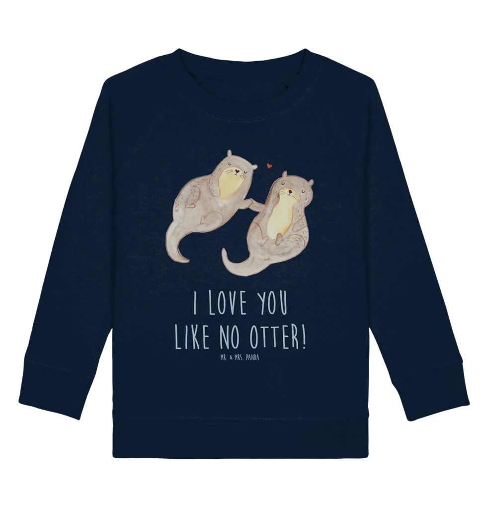 Organic Kinder Pullover Otter händchenhaltend Kinder Pullover, Kinder Sweatshirt, Jungen, Mädchen, Otter, Fischotter, Seeotter, Otter Seeotter See Otter