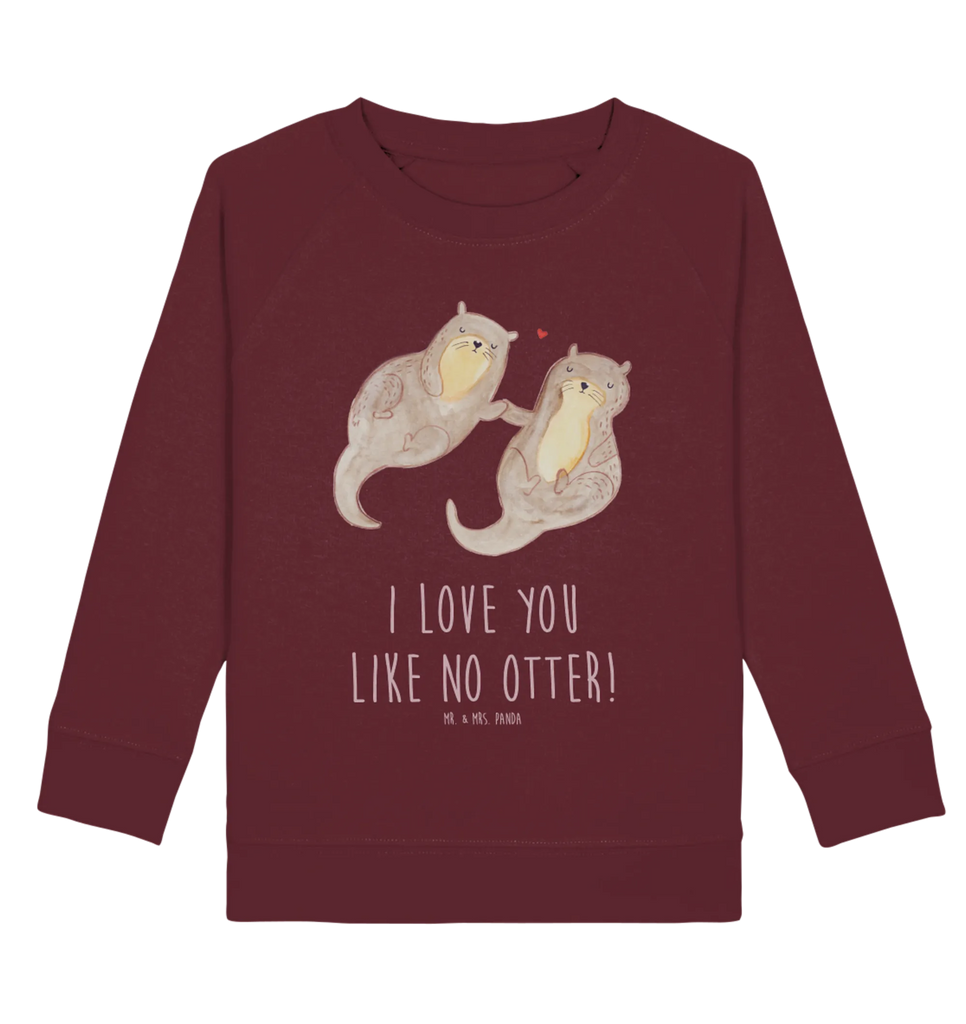 Organic Kinder Pullover Otter händchenhaltend Kinder Pullover, Kinder Sweatshirt, Jungen, Mädchen, Otter, Fischotter, Seeotter, Otter Seeotter See Otter