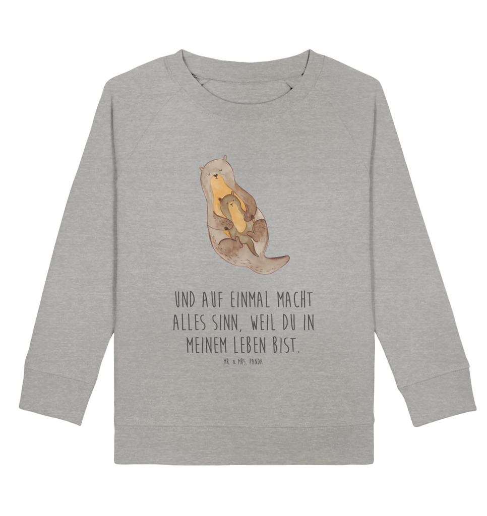 Organic Kinder Pullover Otter mit Kind Kinder Pullover, Kinder Sweatshirt, Jungen, Mädchen, Otter, Fischotter, Seeotter, Otter Seeotter See Otter