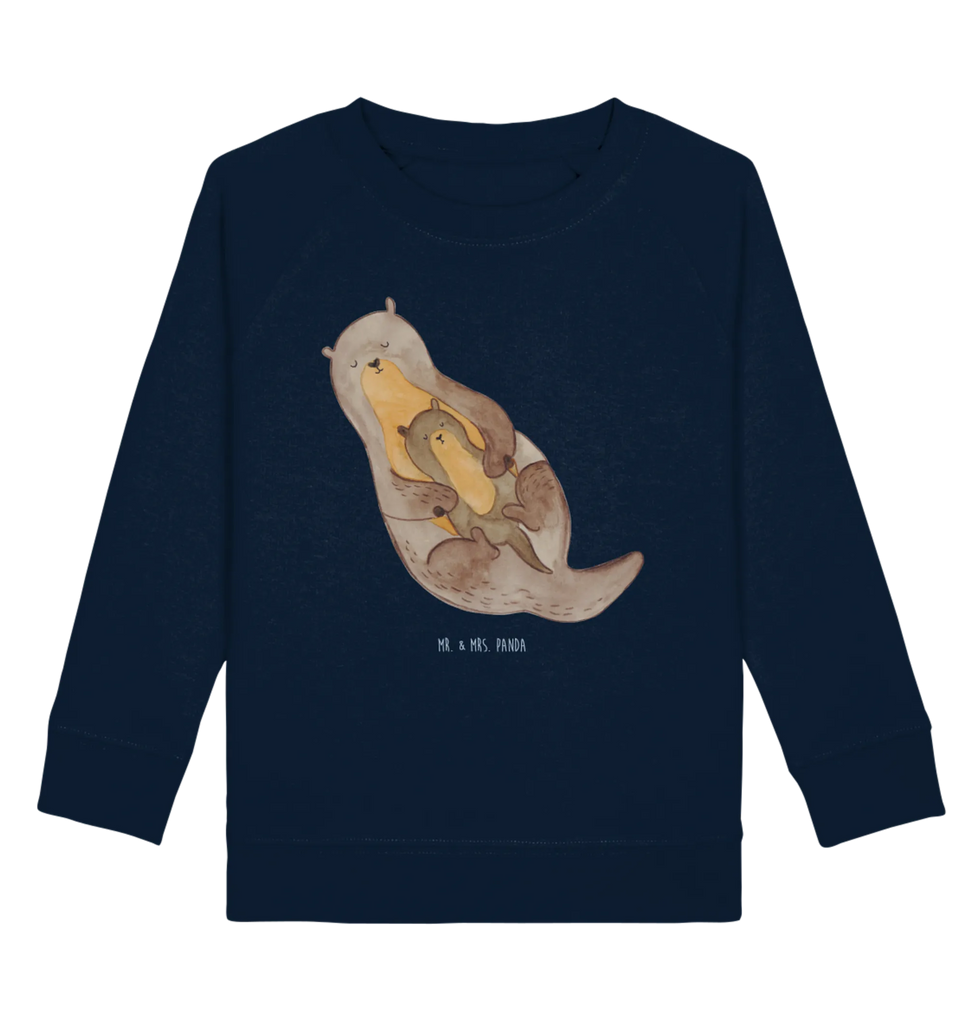 Organic Kinder Pullover Otter mit Kind Kinder Pullover, Kinder Sweatshirt, Jungen, Mädchen, Otter, Fischotter, Seeotter, Otter Seeotter See Otter