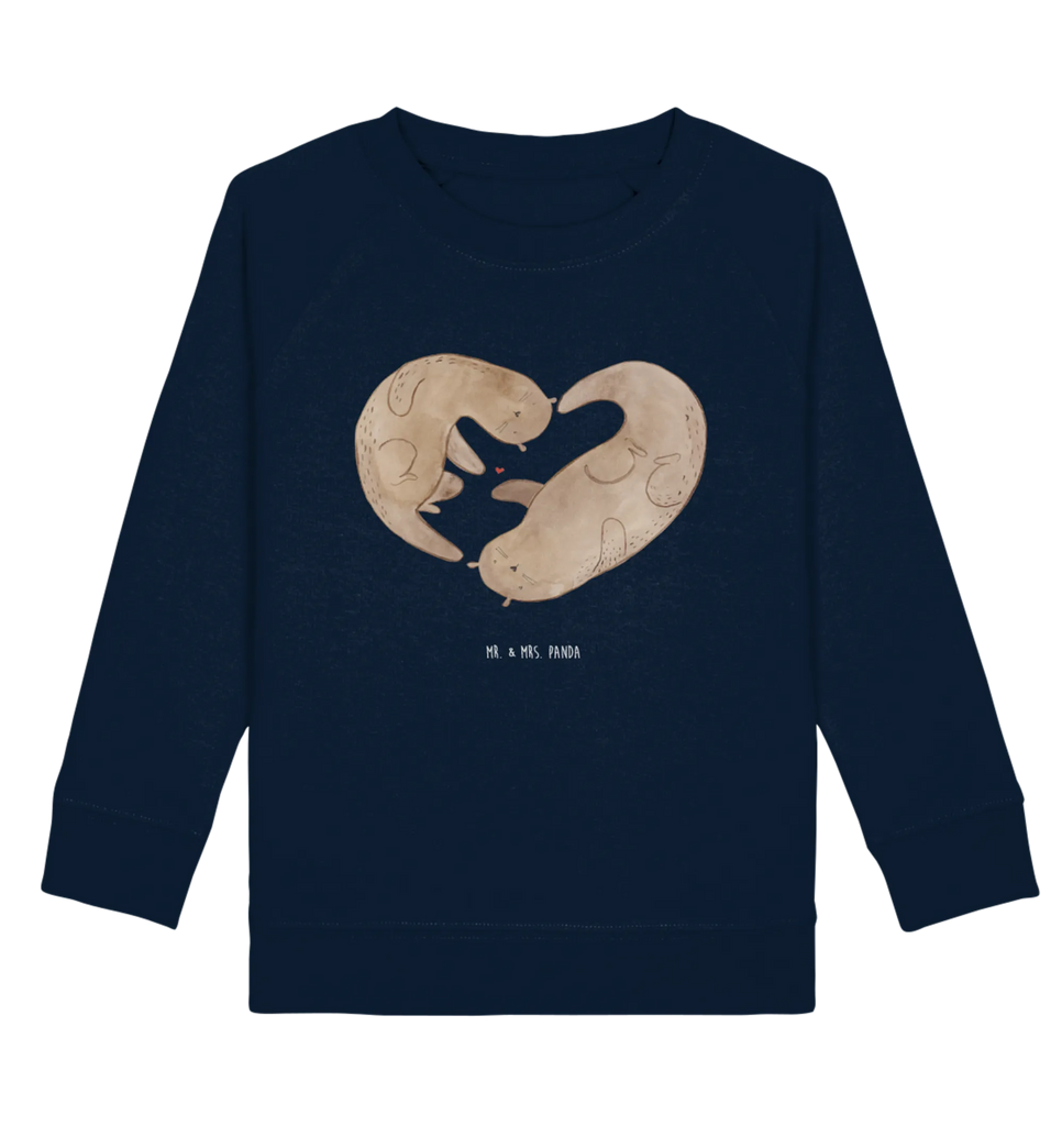 Organic Kinder Pullover Otter Herz Kinder Pullover, Kinder Sweatshirt, Jungen, Mädchen, Otter, Fischotter, Seeotter, Liebe, Herz, Liebesbeweis, Liebesgeschenk, Bessere Hälfte, Love you, Jahrestag, Hochzeitstag, Verlobung, gemeinsames Leben