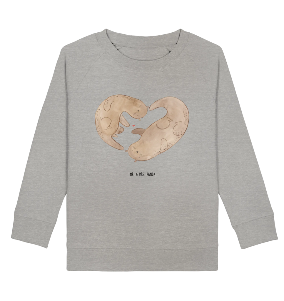 Organic Kinder Pullover Otter Herz Kinder Pullover, Kinder Sweatshirt, Jungen, Mädchen, Otter, Fischotter, Seeotter, Liebe, Herz, Liebesbeweis, Liebesgeschenk, Bessere Hälfte, Love you, Jahrestag, Hochzeitstag, Verlobung, gemeinsames Leben