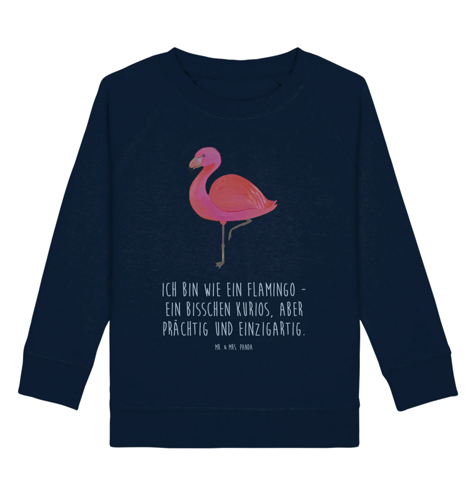 Organic Kinder Pullover Flamingo classic Kinder Pullover, Kinder Sweatshirt, Jungen, Mädchen, Flamingo, Einzigartig, Selbstliebe, Stolz, ich, für mich, Spruch, Freundin, Freundinnen, Außenseiter, Sohn, Tochter, Geschwister