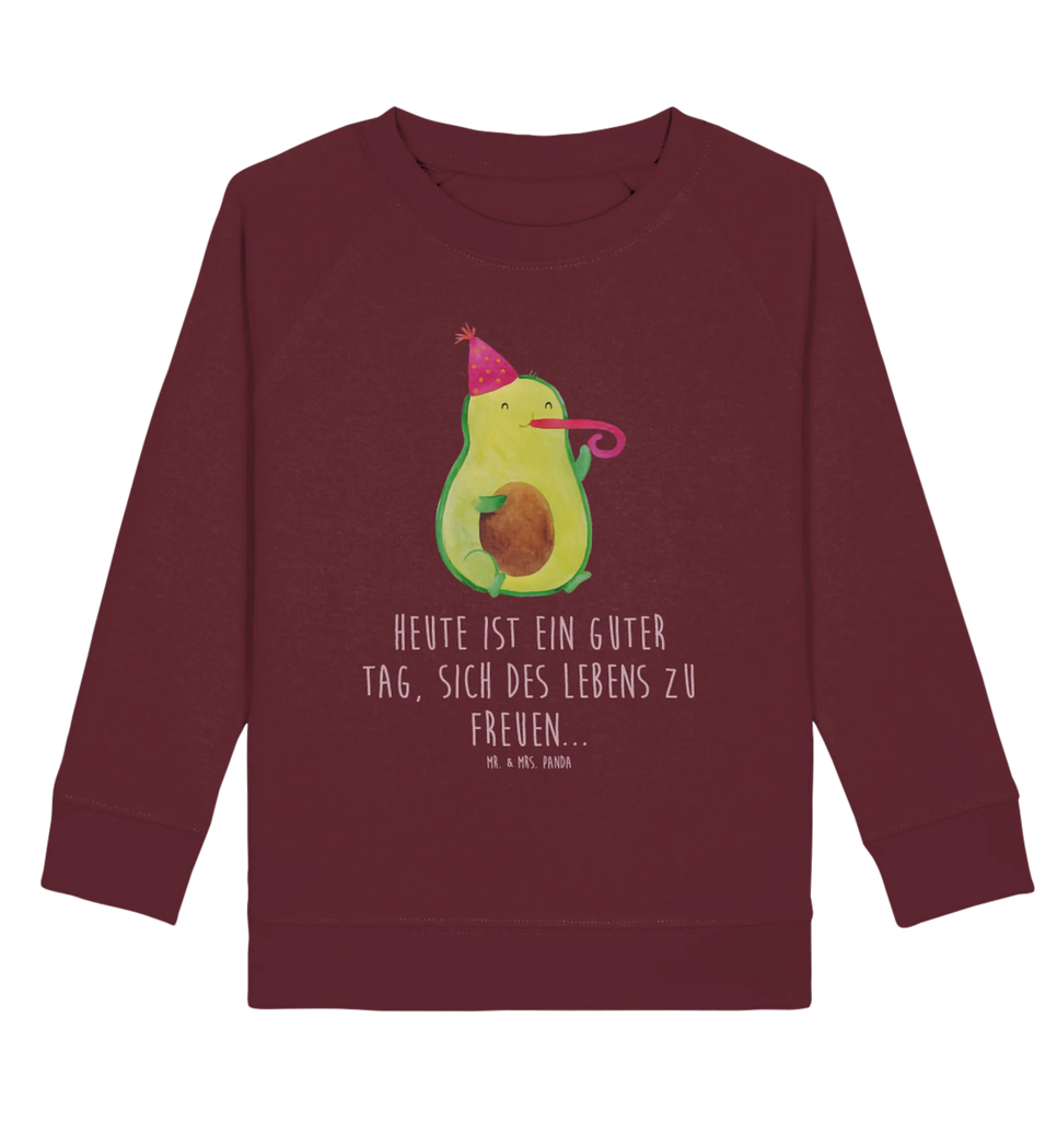 Organic Kinder Pullover Avocado Partyhupe Kinder Pullover, Kinder Sweatshirt, Jungen, Mädchen, Avocado, Veggie, Vegan, Gesund, Party, Feierlichkeit, Feier, Fete, Geburtstag, Gute Laune, Tröte