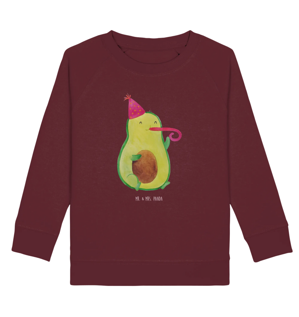 Organic Kinder Pullover Avocado Partyhupe Kinder Pullover, Kinder Sweatshirt, Jungen, Mädchen, Avocado, Veggie, Vegan, Gesund, Party, Feierlichkeit, Feier, Fete, Geburtstag, Gute Laune, Tröte