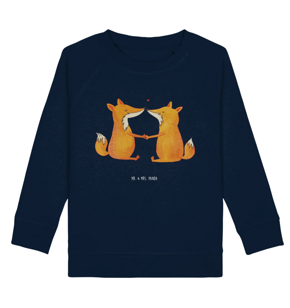 Organic Kinder Pullover Füchse Liebe Kinder Pullover, Kinder Sweatshirt, Jungen, Mädchen, Fuchs, Füchse, Fox, Liebe, Liebespaar, Paar, Partner, Freundin, Freund, Ehe, Verlobte, Ehemann, Ehefrau, Liebesbeweis