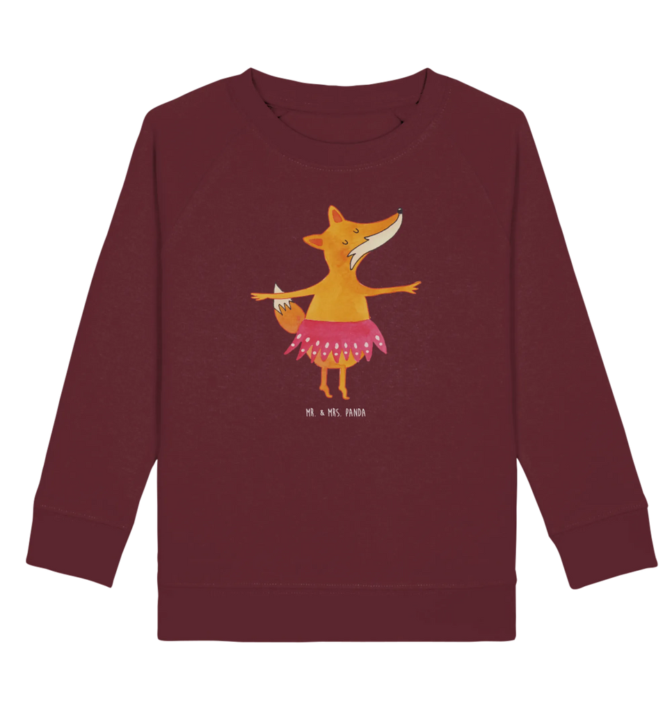 Organic Kinder Pullover Fuchs Ballerina Kinder Pullover, Kinder Sweatshirt, Jungen, Mädchen, Fuchs, Fuchs Spruch, Füchse, Füchsin, Ballerina, Ballett, Tänzerin, Tanzen, Party, Einladung, Geburtstag