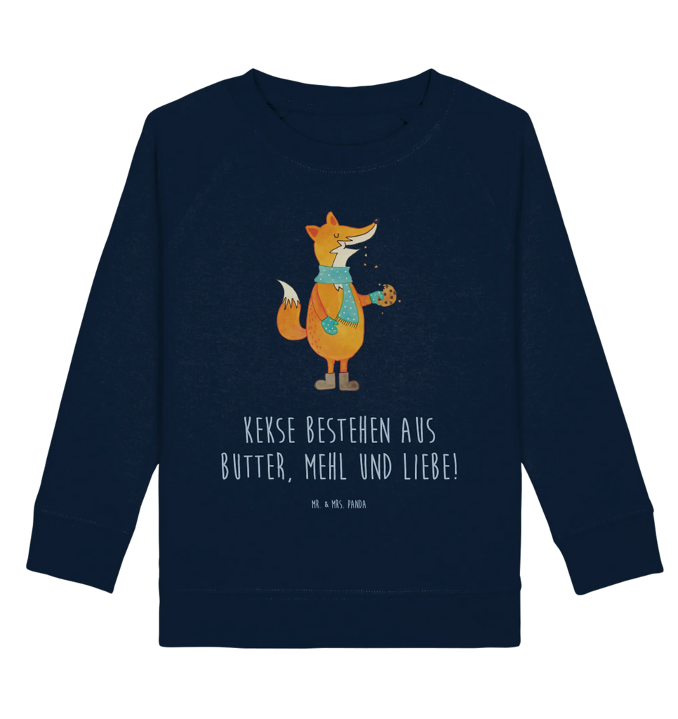 Organic Kinder Pullover Fuchs Keks Kinder Pullover, Kinder Sweatshirt, Jungen, Mädchen, Fuchs, Füchse, Backen Spruch, Kekse, Winter, Weihnachtszeit, Plätzchen, Liebe, Küche Deko