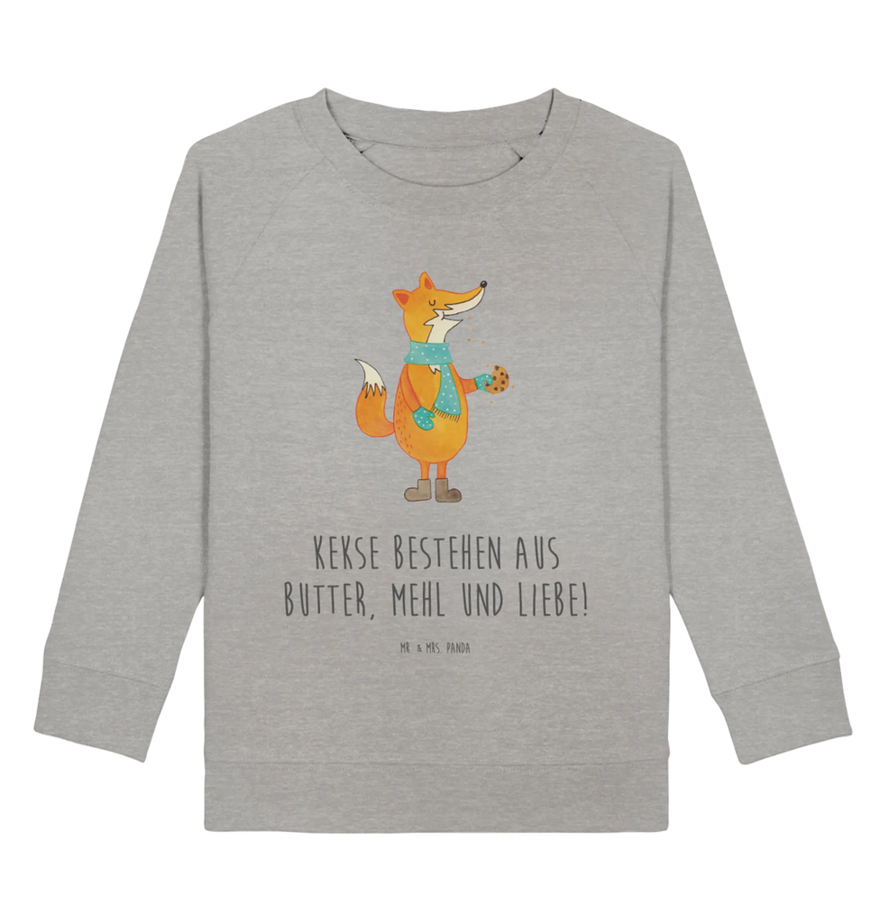 Organic Kinder Pullover Fuchs Keks Kinder Pullover, Kinder Sweatshirt, Jungen, Mädchen, Fuchs, Füchse, Backen Spruch, Kekse, Winter, Weihnachtszeit, Plätzchen, Liebe, Küche Deko