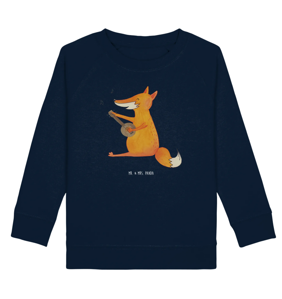 Organic Kinder Pullover Fuchs Gitarre Kinder Pullover, Kinder Sweatshirt, Jungen, Mädchen, Fuchs, Füchse, Geschenk Musiker, Musik Spruch, Musikerin, Sänger, Sängerin, Gitarre