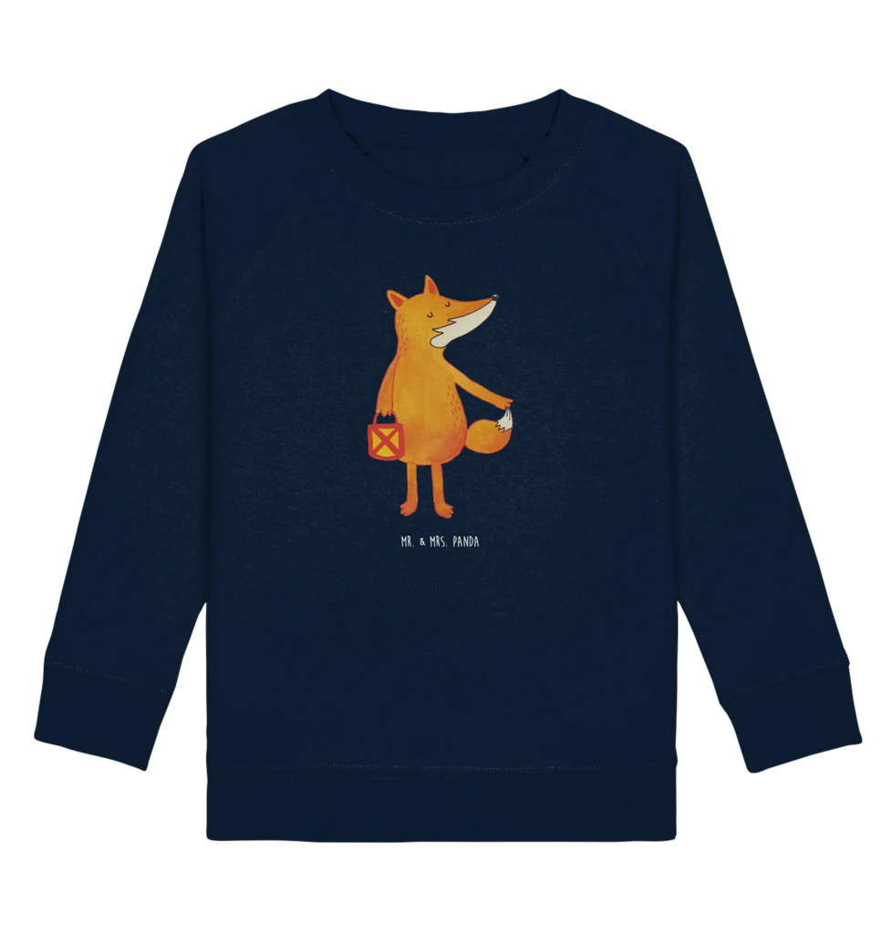 Organic Kinder Pullover Fuchs Laterne Kinder Pullover, Kinder Sweatshirt, Jungen, Mädchen, Fuchs, Füchse, Spruch trösten, Liebeskummer Spruch, Laterne, Sankt Martin, Laternenumzug, Aufmuntern, Cäsar Otto Hugo Flaischlen