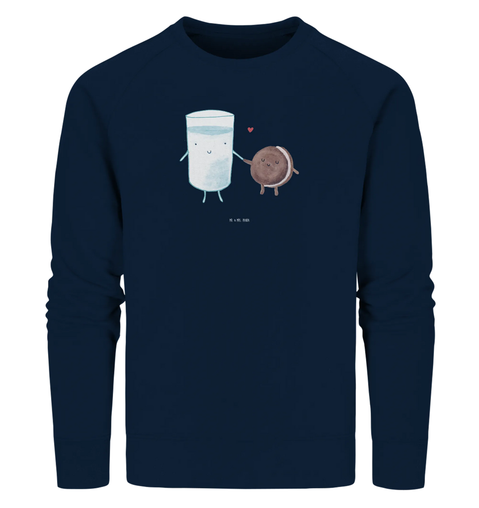 Organic Pullover Milch Keks Pullover, Pullover Männer, Pullover Frauen, Sweatshirt, Sweatshirt Männer, Sweatshirt Frauen, Unisex, Tiermotive, Gute Laune, lustige Sprüche, Tiere, Milk, Cookie, Milch, Keks, Kekse, Kaffee, Einladung Frühstück, Motiv süß, romantisch, perfektes Paar