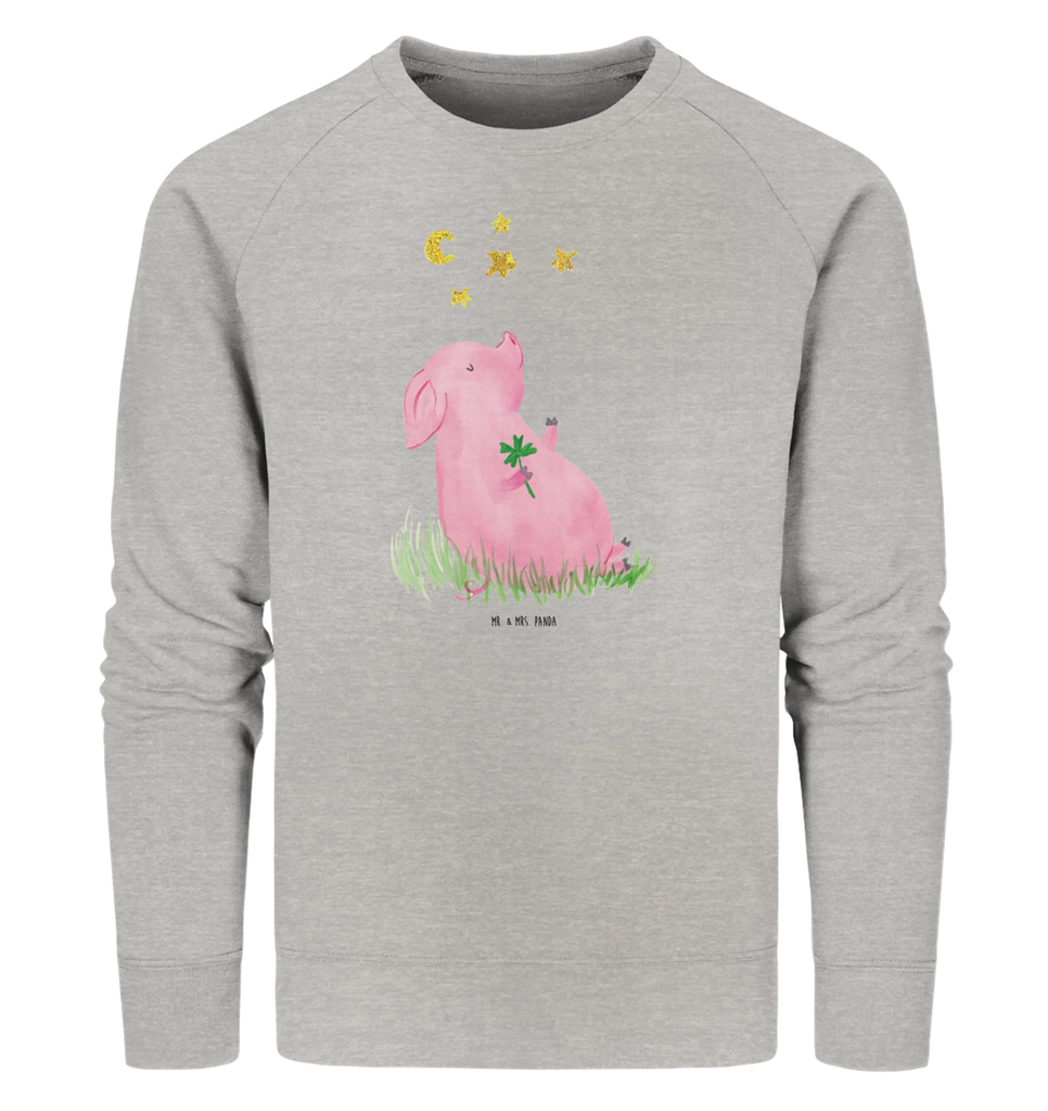 Organic Pullover Schwein Glück Pullover, Pullover Männer, Pullover Frauen, Sweatshirt, Sweatshirt Männer, Sweatshirt Frauen, Unisex, Tiermotive, Gute Laune, lustige Sprüche, Tiere, Glücksschwein. Glück, Schwein, Schweinchen, Sterne, Sernchen, Ziele, Träume, Motivation, Glücksbringer