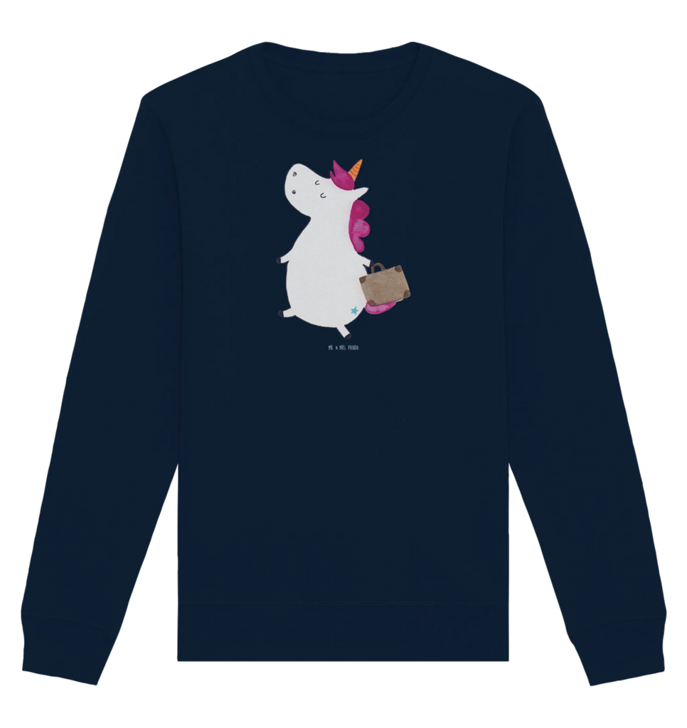 Organic Pullover Einhorn Koffer Pullover, Pullover Männer, Pullover Frauen, Sweatshirt, Sweatshirt Männer, Sweatshirt Frauen, Unisex, Einhorn, Einhörner, Einhorn Deko, Pegasus, Unicorn, unicorn, Koffer, Verreisen, Reise, Gepäck, Abenteuer, Erwachsen, Kind, albern, Spaß, lustig, witzig