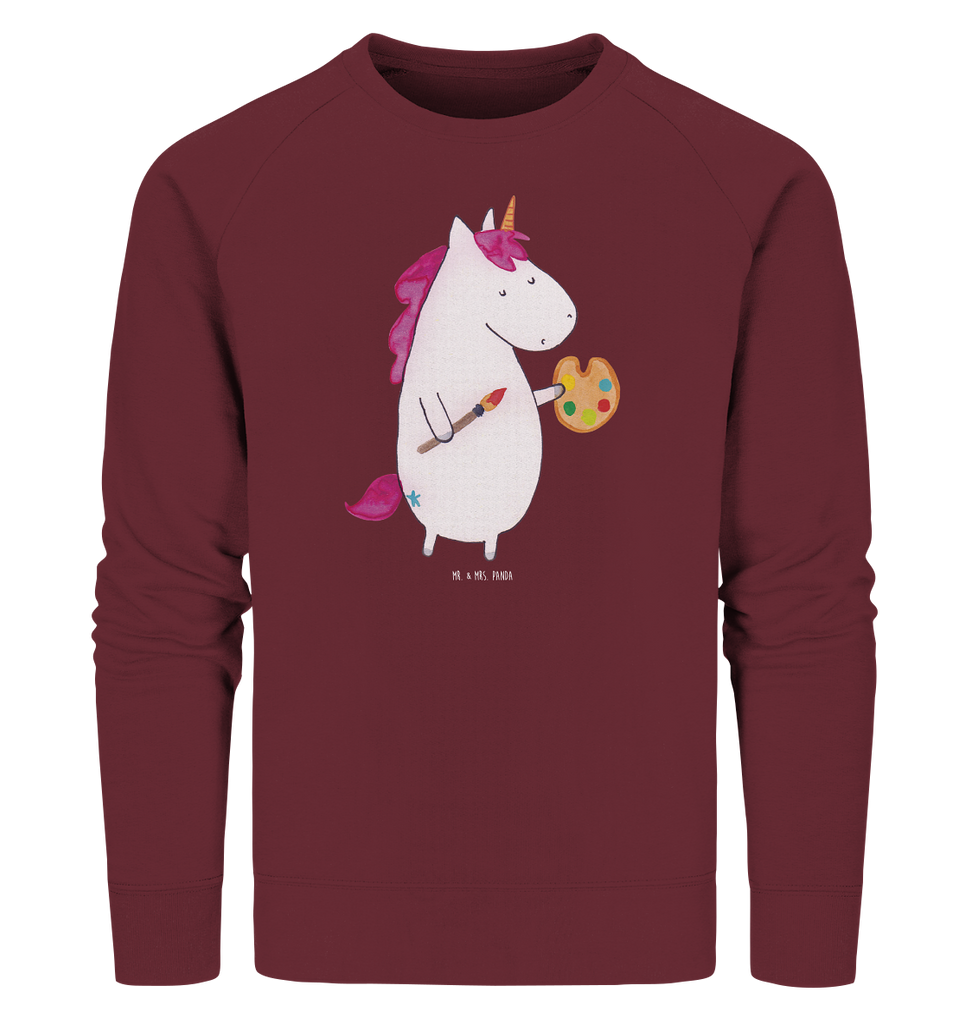 Organic Pullover Einhorn Künstler Pullover, Pullover Männer, Pullover Frauen, Sweatshirt, Sweatshirt Männer, Sweatshirt Frauen, Unisex, Einhorn, Einhörner, Einhorn Deko, Pegasus, Unicorn, Englisch, Künstler, Artist, Malen, Zeichnen, Welt, Farbe, Stift, Pinsel, Geschenk, Maler