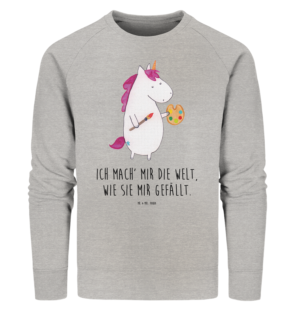 Organic Pullover Einhorn Künstler Pullover, Pullover Männer, Pullover Frauen, Sweatshirt, Sweatshirt Männer, Sweatshirt Frauen, Unisex, Einhorn, Einhörner, Einhorn Deko, Pegasus, Unicorn, Englisch, Künstler, Artist, Malen, Zeichnen, Welt, Farbe, Stift, Pinsel, Geschenk, Maler