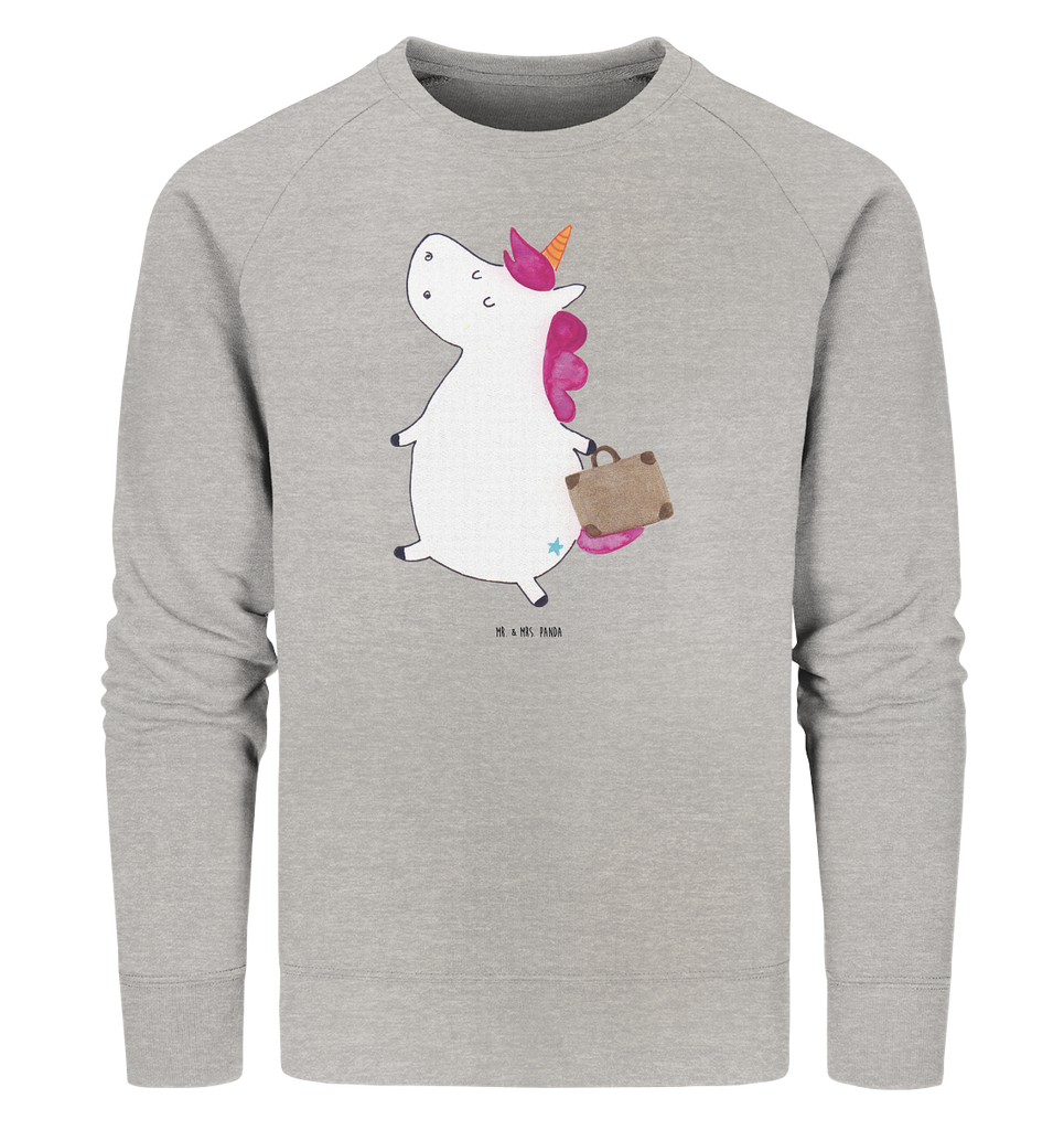 Organic Pullover Einhorn Koffer Pullover, Pullover Männer, Pullover Frauen, Sweatshirt, Sweatshirt Männer, Sweatshirt Frauen, Unisex, Einhorn, Einhörner, Einhorn Deko, Pegasus, Unicorn, unicorn, Koffer, Verreisen, Reise, Gepäck, Abenteuer, Erwachsen, Kind, albern, Spaß, lustig, witzig