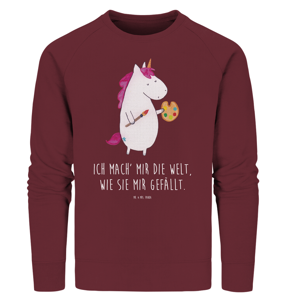 Organic Pullover Einhorn Künstler Pullover, Pullover Männer, Pullover Frauen, Sweatshirt, Sweatshirt Männer, Sweatshirt Frauen, Unisex, Einhorn, Einhörner, Einhorn Deko, Pegasus, Unicorn, Englisch, Künstler, Artist, Malen, Zeichnen, Welt, Farbe, Stift, Pinsel, Geschenk, Maler