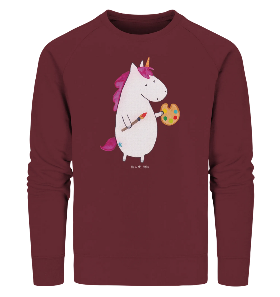 Organic Pullover Einhorn Künstler Pullover, Pullover Männer, Pullover Frauen, Sweatshirt, Sweatshirt Männer, Sweatshirt Frauen, Unisex, Einhorn, Einhörner, Einhorn Deko, Pegasus, Unicorn, Englisch, Künstler, Artist, Malen, Zeichnen, Welt, Farbe, Stift, Pinsel, Geschenk, Maler