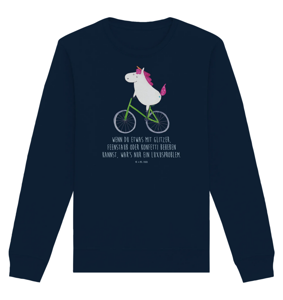 Organic Pullover Einhorn Radfahrer Pullover, Pullover Männer, Pullover Frauen, Sweatshirt, Sweatshirt Männer, Sweatshirt Frauen, Unisex, Einhorn, Einhörner, Einhorn Deko, Pegasus, Unicorn, Radfahren, Radfahrer, Rad, Bike, Feenstaub, Konfetti, Luxusproblem, Kummer, Liebeskummer