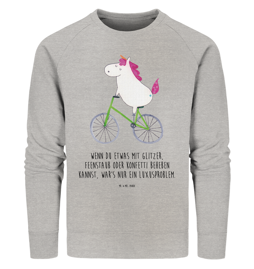 Organic Pullover Einhorn Radfahrer Pullover, Pullover Männer, Pullover Frauen, Sweatshirt, Sweatshirt Männer, Sweatshirt Frauen, Unisex, Einhorn, Einhörner, Einhorn Deko, Pegasus, Unicorn, Radfahren, Radfahrer, Rad, Bike, Feenstaub, Konfetti, Luxusproblem, Kummer, Liebeskummer