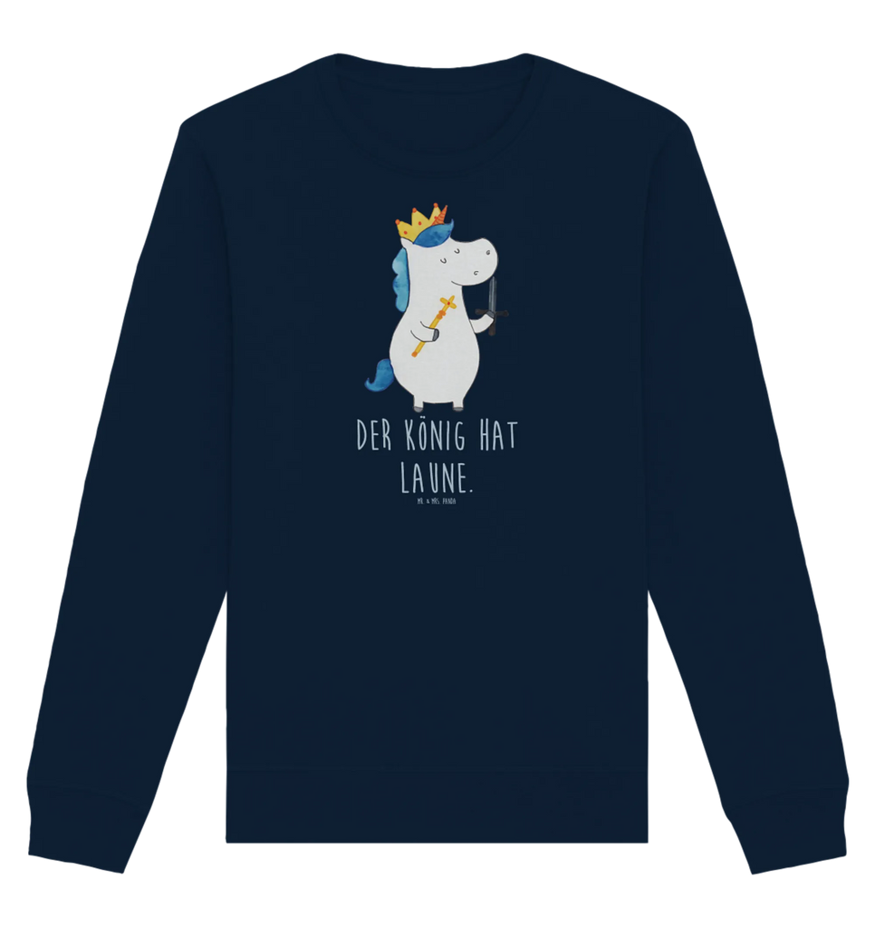 Organic Pullover Einhorn König mit Schwert Pullover, Pullover Männer, Pullover Frauen, Sweatshirt, Sweatshirt Männer, Sweatshirt Frauen, Unisex, Einhorn, Einhörner, Einhorn Deko, Pegasus, Unicorn, König, Ritter, Mittelalter