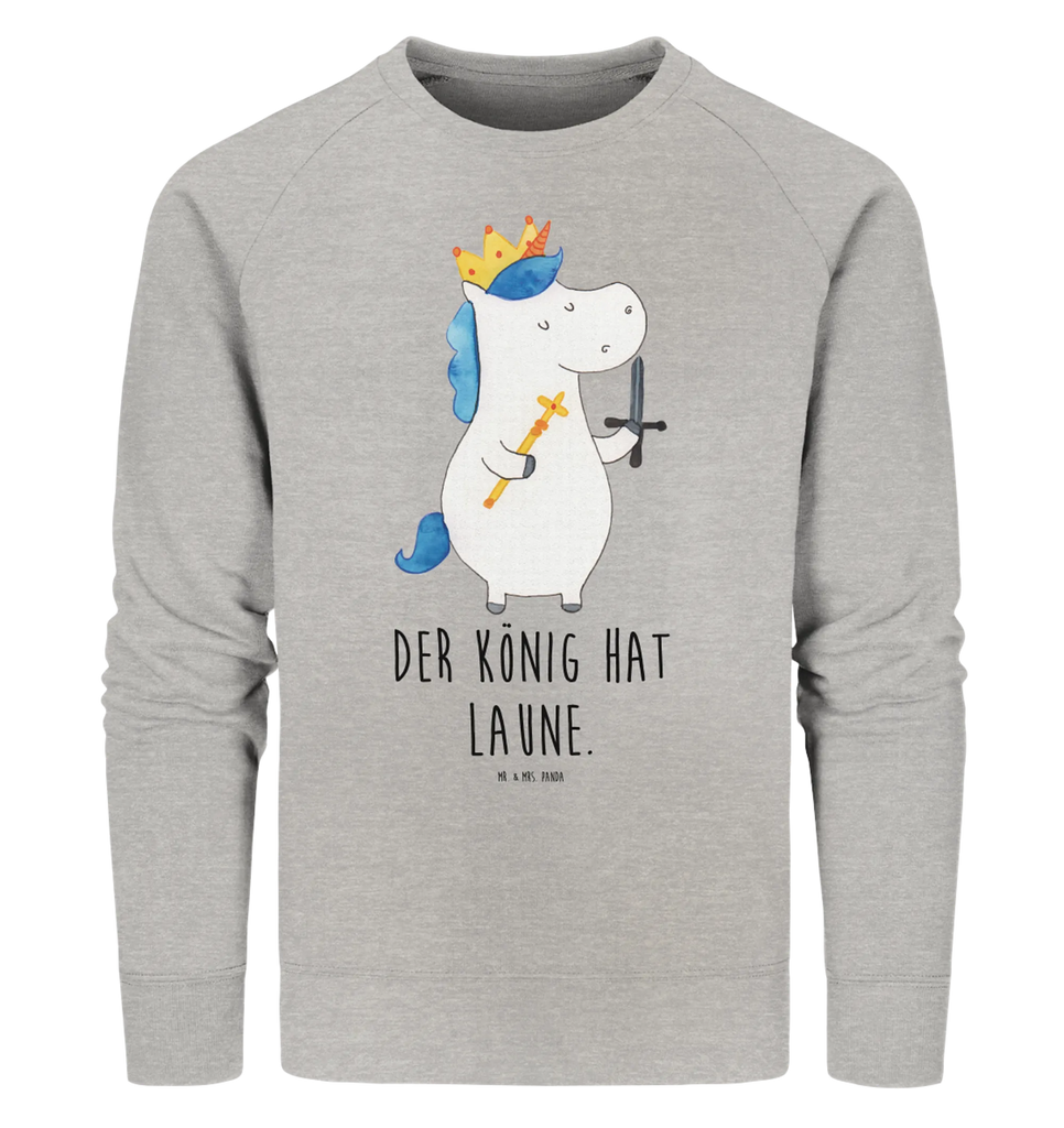 Organic Pullover Einhorn König mit Schwert Pullover, Pullover Männer, Pullover Frauen, Sweatshirt, Sweatshirt Männer, Sweatshirt Frauen, Unisex, Einhorn, Einhörner, Einhorn Deko, Pegasus, Unicorn, König, Ritter, Mittelalter