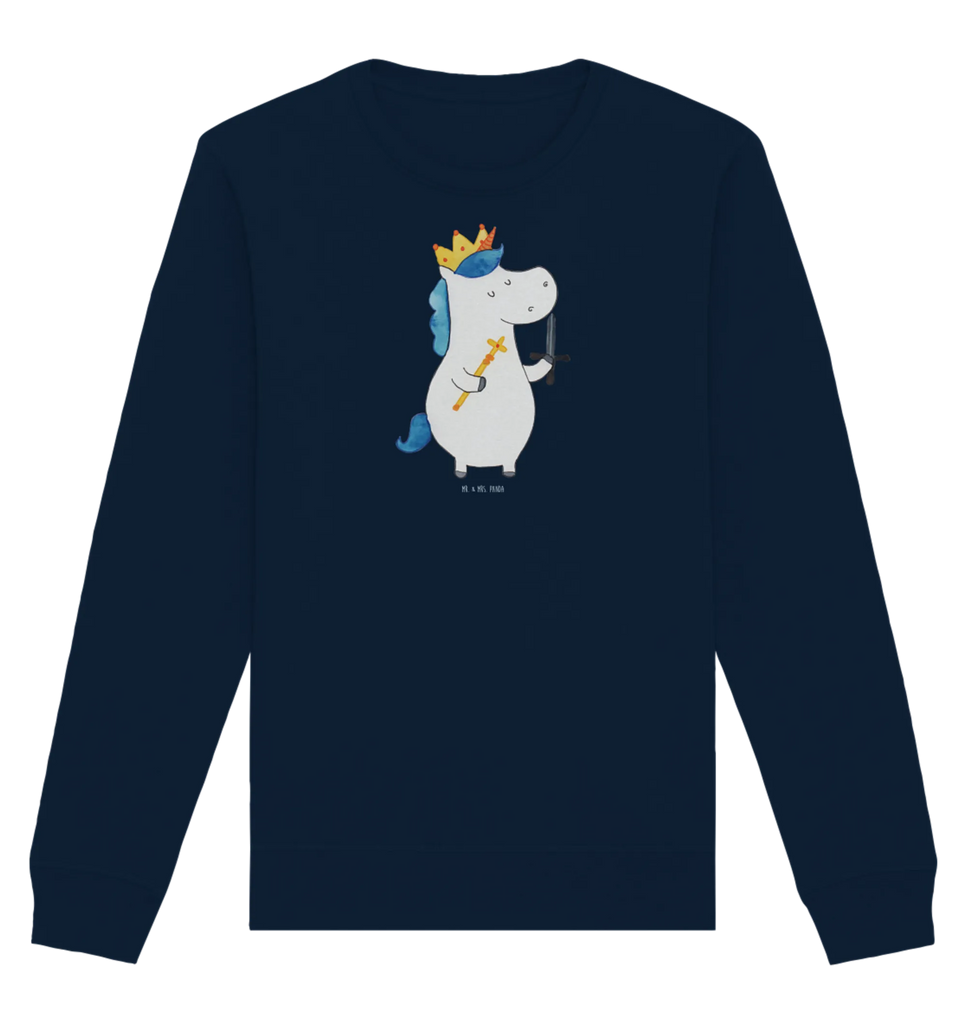 Organic Pullover Einhorn König mit Schwert Pullover, Pullover Männer, Pullover Frauen, Sweatshirt, Sweatshirt Männer, Sweatshirt Frauen, Unisex, Einhorn, Einhörner, Einhorn Deko, Pegasus, Unicorn, König, Ritter, Mittelalter