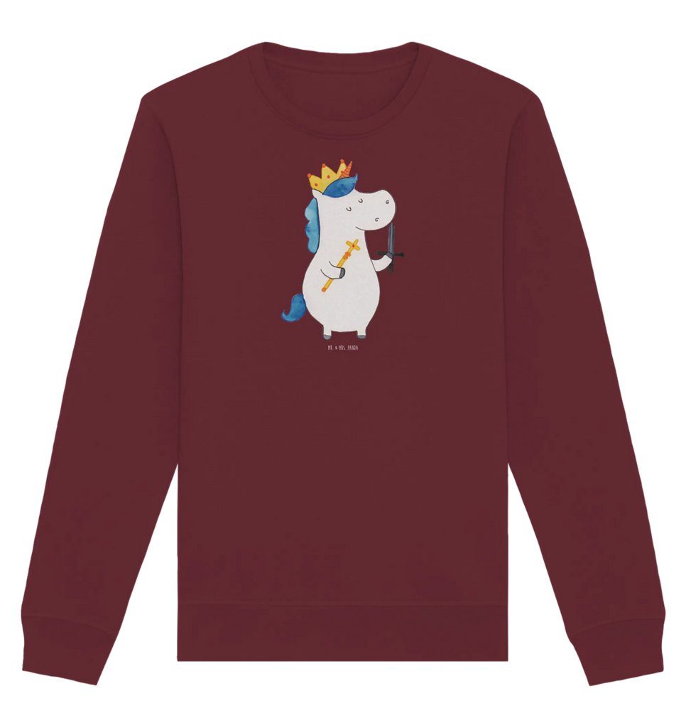 Organic Pullover Einhorn König mit Schwert Pullover, Pullover Männer, Pullover Frauen, Sweatshirt, Sweatshirt Männer, Sweatshirt Frauen, Unisex, Einhorn, Einhörner, Einhorn Deko, Pegasus, Unicorn, König, Ritter, Mittelalter