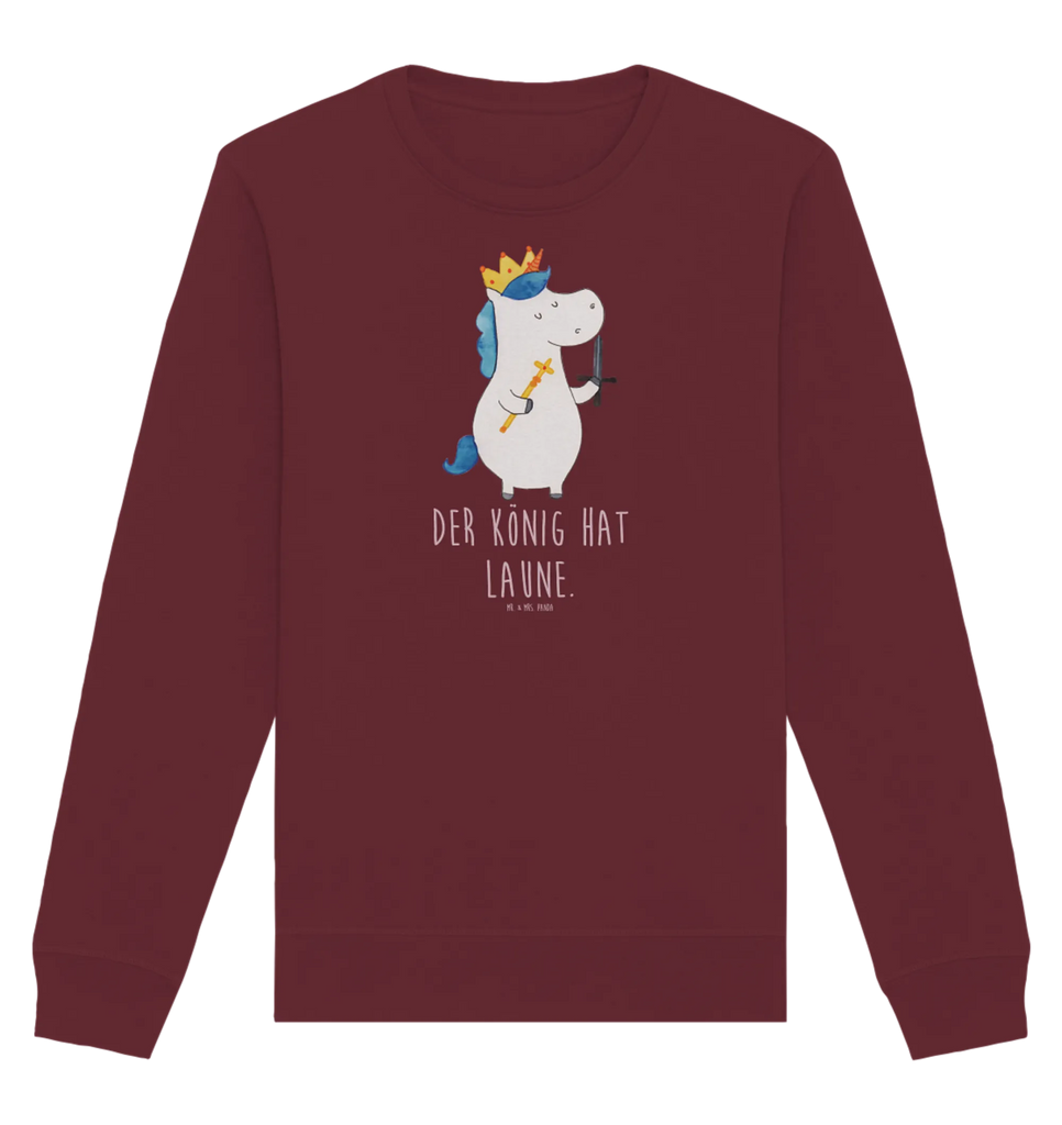 Organic Pullover Einhorn König mit Schwert Pullover, Pullover Männer, Pullover Frauen, Sweatshirt, Sweatshirt Männer, Sweatshirt Frauen, Unisex, Einhorn, Einhörner, Einhorn Deko, Pegasus, Unicorn, König, Ritter, Mittelalter