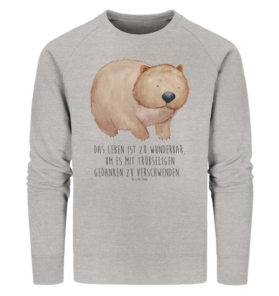 Organic Pullover Wombat Pullover, Pullover Männer, Pullover Frauen, Sweatshirt, Sweatshirt Männer, Sweatshirt Frauen, Unisex, Tiermotive, Gute Laune, lustige Sprüche, Tiere, Wombat, Das Leben ist schön, Motivation, Spruch, Australien