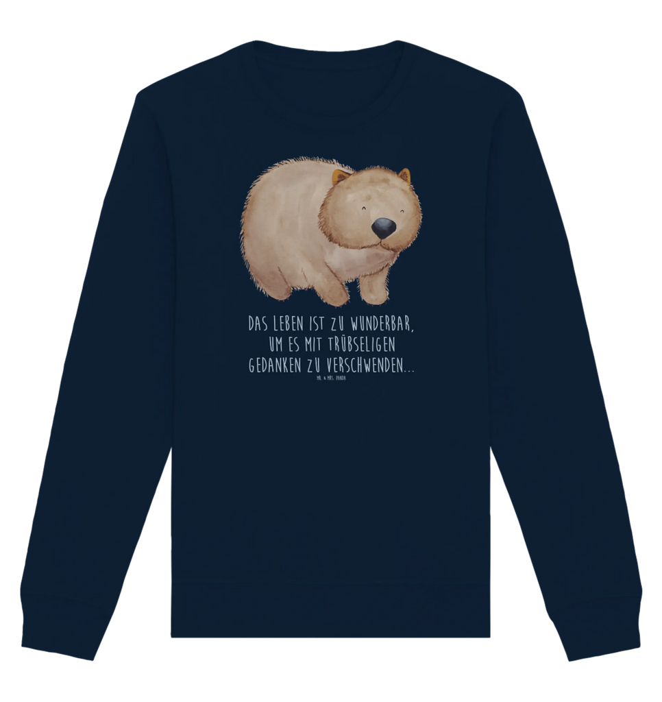 Organic Pullover Wombat Pullover, Pullover Männer, Pullover Frauen, Sweatshirt, Sweatshirt Männer, Sweatshirt Frauen, Unisex, Tiermotive, Gute Laune, lustige Sprüche, Tiere, Wombat, Das Leben ist schön, Motivation, Spruch, Australien