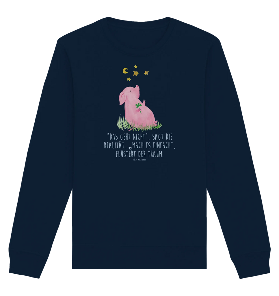 Organic Pullover Schwein Glück Pullover, Pullover Männer, Pullover Frauen, Sweatshirt, Sweatshirt Männer, Sweatshirt Frauen, Unisex, Tiermotive, Gute Laune, lustige Sprüche, Tiere, Glücksschwein. Glück, Schwein, Schweinchen, Sterne, Sernchen, Ziele, Träume, Motivation, Glücksbringer