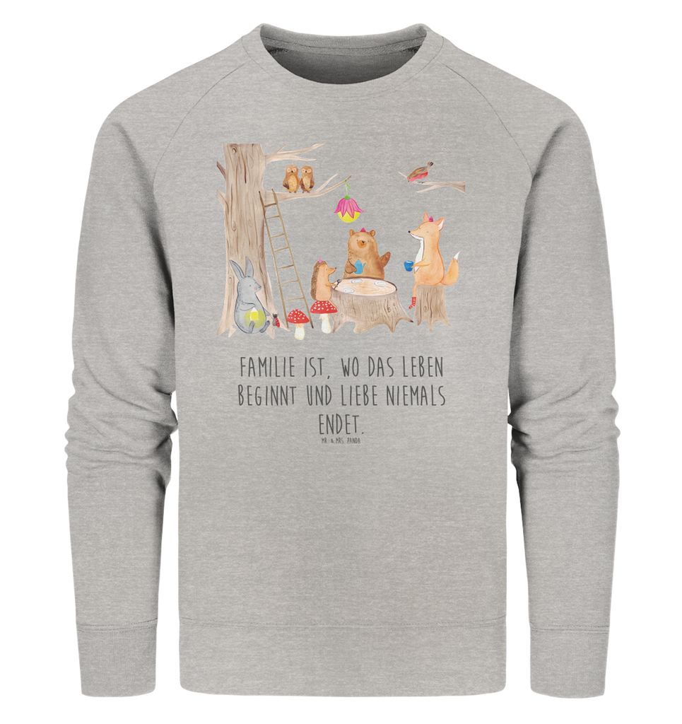 Organic Pullover Waldtiere Picknick Pullover, Pullover Männer, Pullover Frauen, Sweatshirt, Sweatshirt Männer, Sweatshirt Frauen, Unisex, Tiermotive, Gute Laune, lustige Sprüche, Tiere, Waldtiere, Picknick, Wald, Fuchs, Hase, Igel, Maus, Eichhörnchen