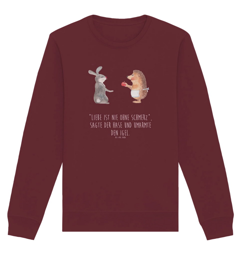 Organic Pullover Hase Igel Pullover, Pullover Männer, Pullover Frauen, Sweatshirt, Sweatshirt Männer, Sweatshirt Frauen, Unisex, Tiermotive, Gute Laune, lustige Sprüche, Tiere, Igel und Hase, Igel, Hase, Liebe Spruch, Liebeskummer Geschenk, Herzschmerz, Trösten, Trennungsschmerz, Spruch romantisch