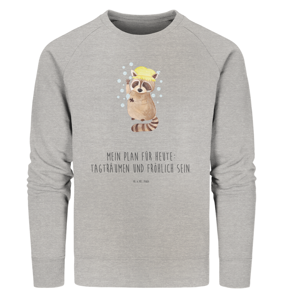 Organic Pullover Waschbär Pullover, Pullover Männer, Pullover Frauen, Sweatshirt, Sweatshirt Männer, Sweatshirt Frauen, Unisex, Tiermotive, Gute Laune, lustige Sprüche, Tiere, Waschbär, Tagträumen, Plan, Fröhlich, waschen, Seifenblasen