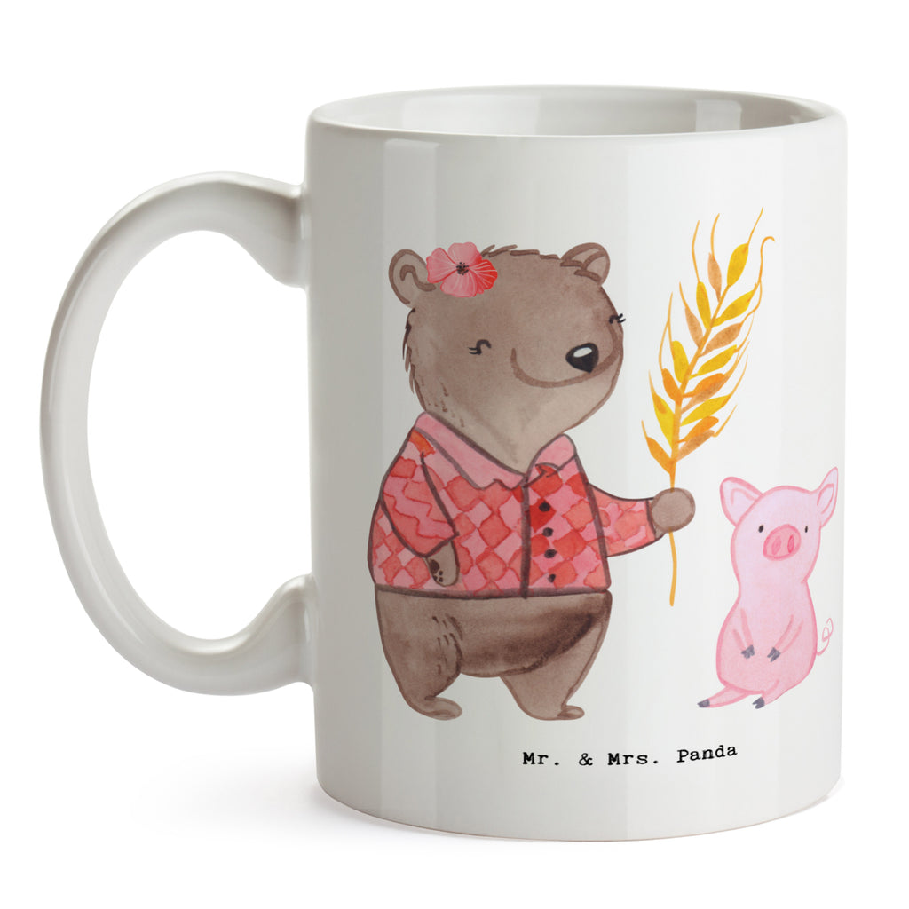 Tasse Bäuerin mit Herz Tasse, Kaffeetasse, Teetasse, Becher, Kaffeebecher, Teebecher, Keramiktasse, Porzellantasse, Büro Tasse, Geschenk Tasse, Tasse Sprüche, Tasse Motive, Kaffeetassen, Tasse bedrucken, Designer Tasse, Cappuccino Tassen, Schöne Teetassen, Beruf, Ausbildung, Jubiläum, Abschied, Rente, Kollege, Kollegin, Geschenk, Schenken, Arbeitskollege, Mitarbeiter, Firma, Danke, Dankeschön, Landwirtin, Bäuerin, Tierwirtin, Agronomin, Farmerin, Bauernhof