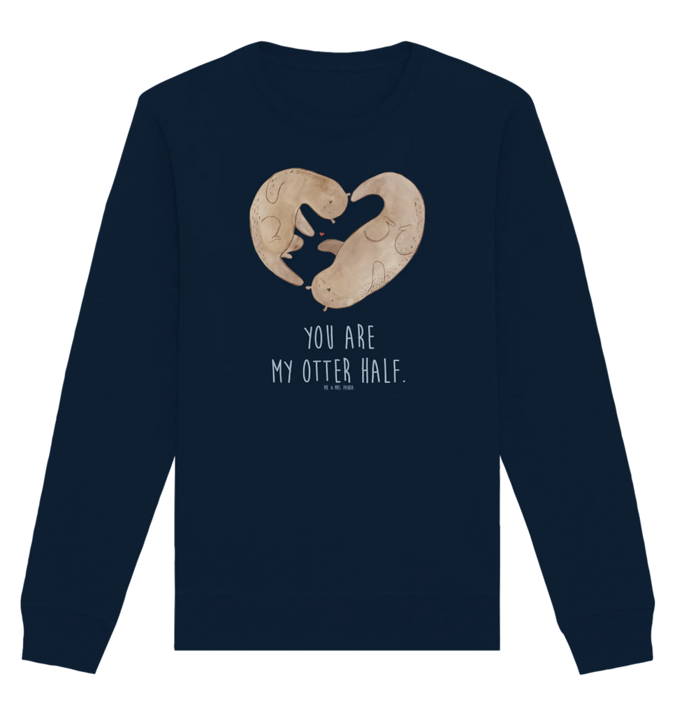 Organic Pullover Otter Herz Pullover, Pullover Männer, Pullover Frauen, Sweatshirt, Sweatshirt Männer, Sweatshirt Frauen, Unisex, Otter, Fischotter, Seeotter, Liebe, Herz, Liebesbeweis, Liebesgeschenk, Bessere Hälfte, Love you, Jahrestag, Hochzeitstag, Verlobung, gemeinsames Leben